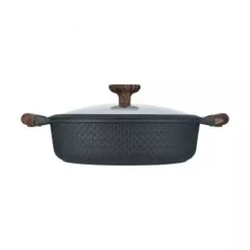 Resto Kitchenware 93906 olla multiusos, aluminio negro, 4,1 l, 28 cm
