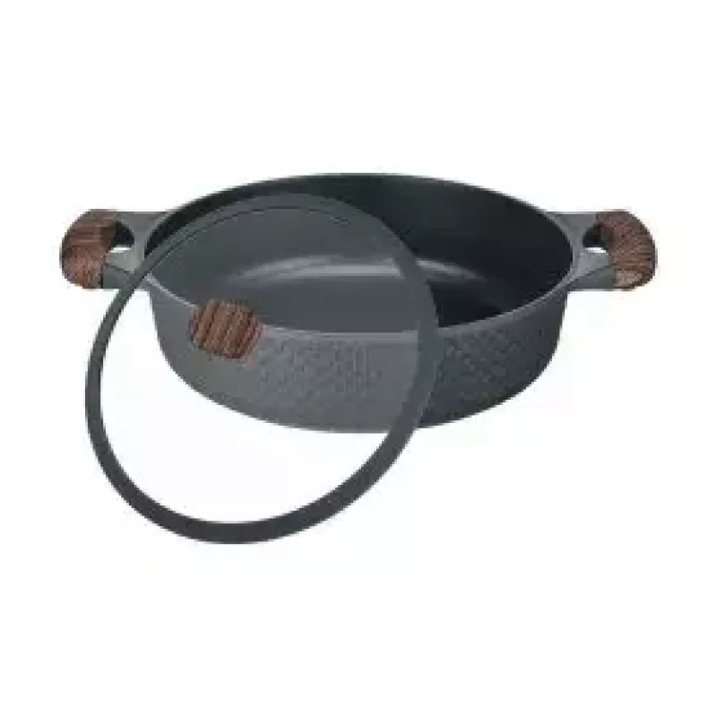 Resto Kitchenware 93906 olla multiusos, aluminio negro, 4,1 l, 28 cm