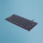 Teclado ergonómico R-Go Tools R-Go Compact Break, teclado compacto con software de pausas, QWERTY (US), con cable, negro