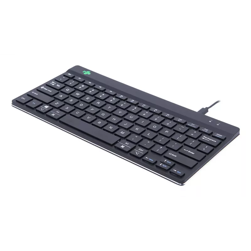 Teclado ergonómico R-Go Tools R-Go Compact Break, teclado compacto con software de pausas, QWERTY (US), con cable, negro