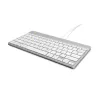 Teclado ergonómico R-Go Tools R-Go Compact Break, teclado compacto con software de pausas, QWERTY (US), con cable, blanco
