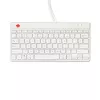 Teclado ergonómico R-Go Tools R-Go Compact Break, teclado compacto con software de pausas, QWERTY (US), con cable, blanco