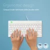 Teclado ergonómico R-Go Tools R-Go Compact Break, teclado compacto con software de pausas, QWERTY (US), con cable, blanco