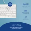 Teclado ergonómico R-Go Tools R-Go Compact Break, teclado compacto con software de pausas, QWERTY (US), con cable, blanco