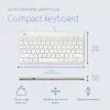 Teclado ergonómico R-Go Tools R-Go Compact Break, teclado compacto con software de pausas, QWERTY (US), con cable, blanco