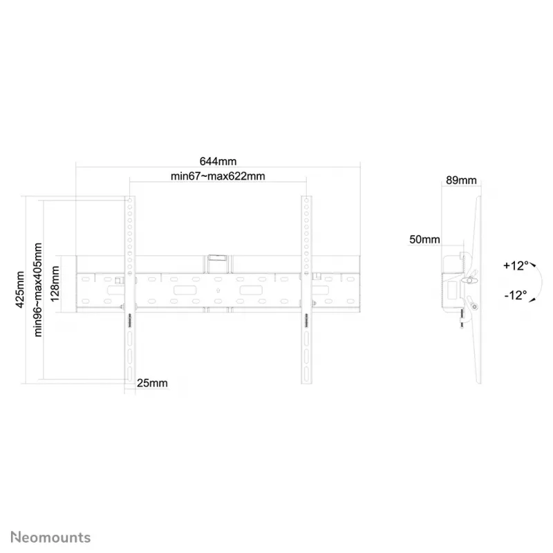 Soporte de pared para TV Neomounts LFD-W2640MP 37-75
