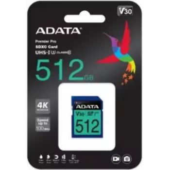 Memoria flash ADATA 512GB SDXC UHS-I Class 10 ASDX512GUI3V30S-R