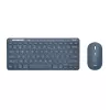 Teclado Trust Lyra con ratón incluido Oficina RF Wireless + Bluetooth QWERTY Inglés de EE. UU. Azul