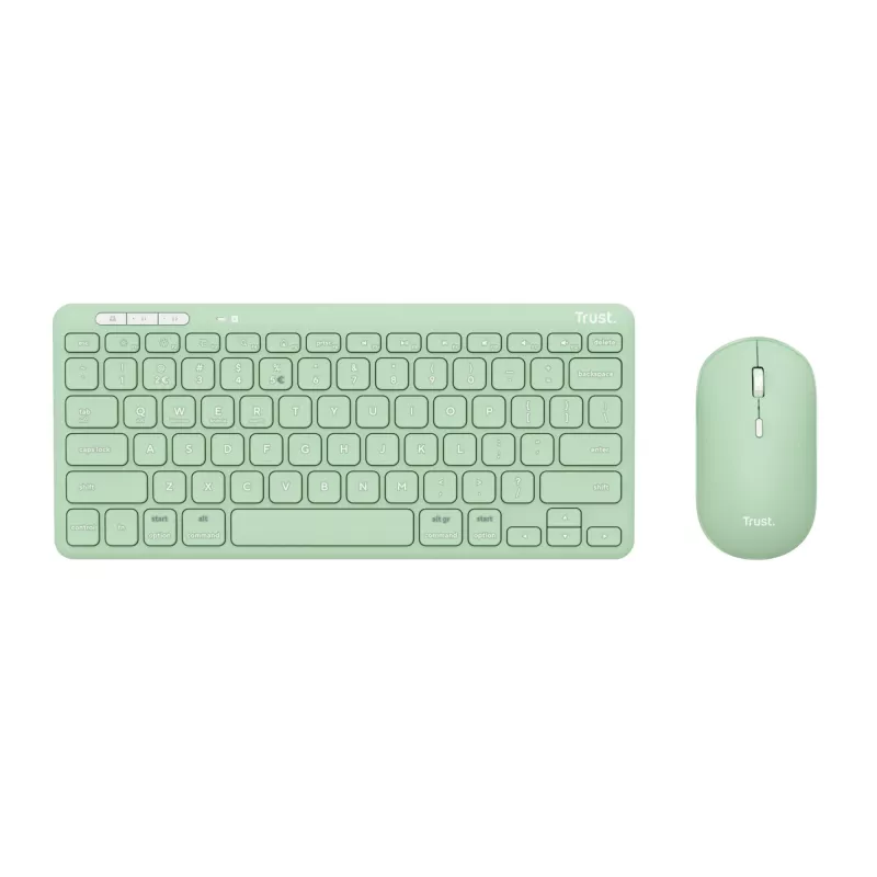 Trust Lyra 24942 kit de teclado y ratón inalámbricos, verde