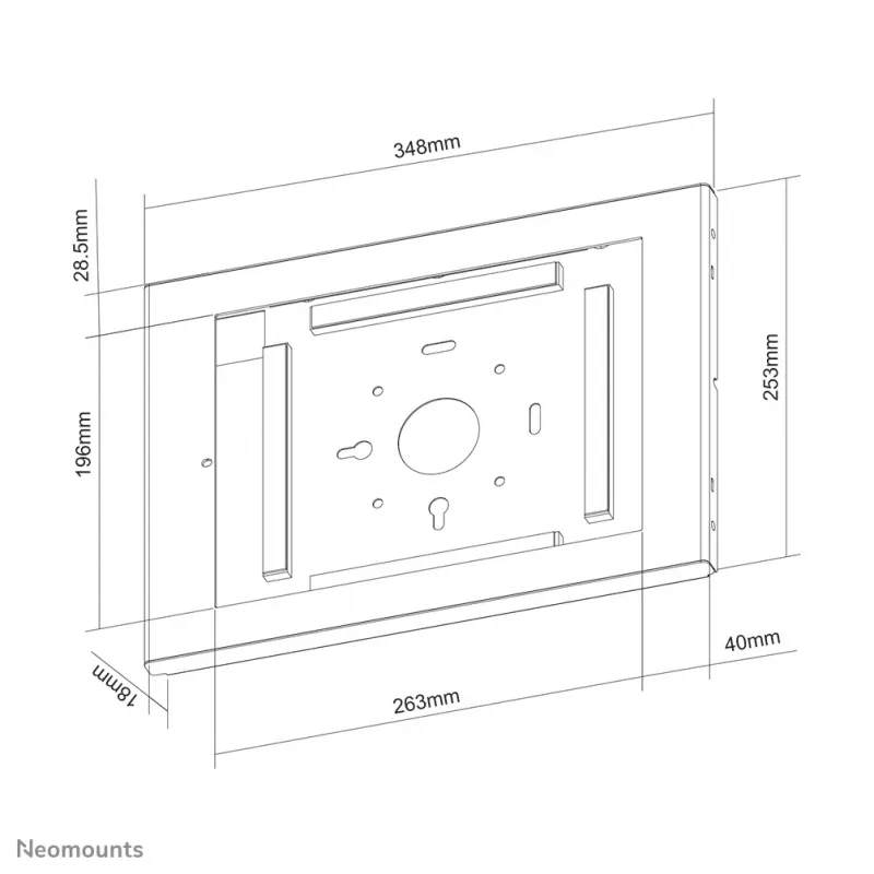 Soporte de pared para tablet Neomounts WL15-660WH1 tamaño máximo de pantalla 32,8 cm