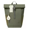 Mochila de viaje Rivacase Eden oliva piel PU poliéster rPET 250x160x430mm