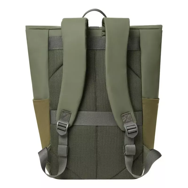 Mochila de viaje Rivacase Eden oliva piel PU poliéster rPET 250x160x430mm