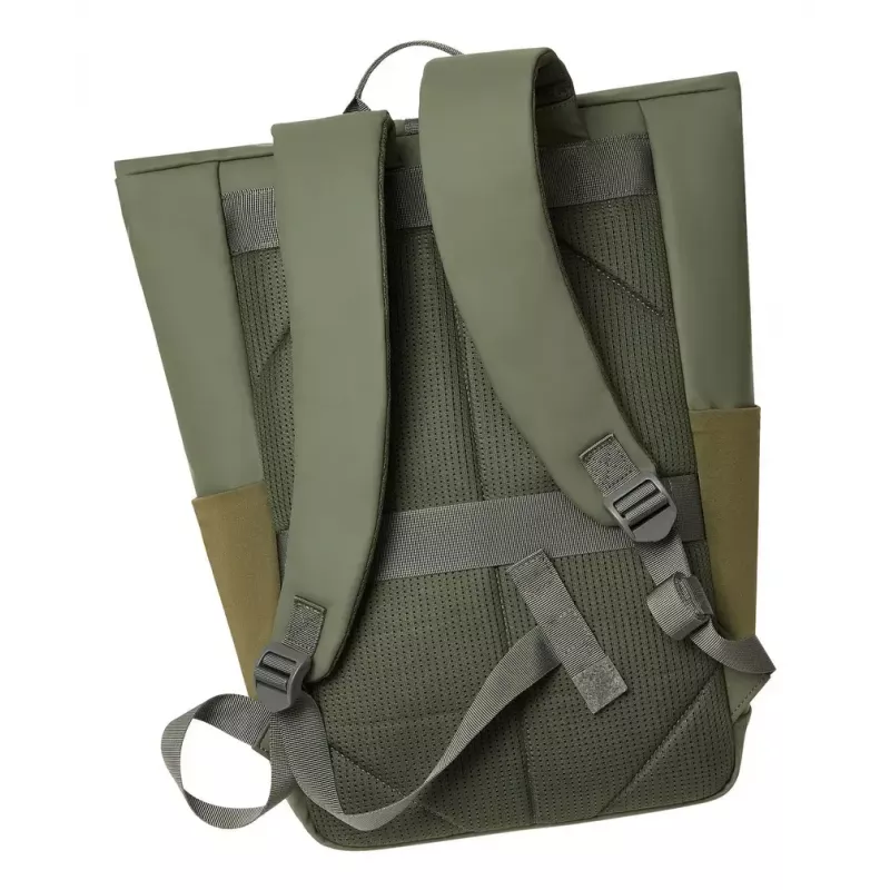 Mochila de viaje Rivacase Eden oliva piel PU poliéster rPET 250x160x430mm