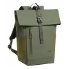 Mochila de viaje Rivacase Eden oliva piel PU poliéster rPET 250x160x430mm