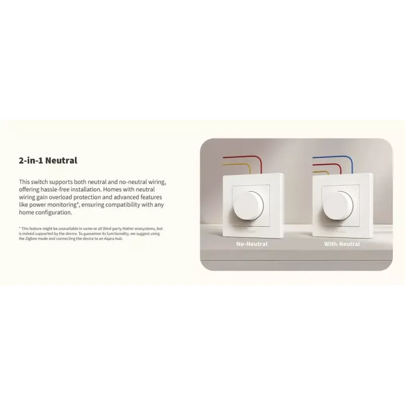 Interruptor de luz con regulador Aqara Dimmer Switch H2 EU blanco Aqara KD-R01D