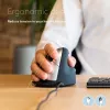 Ratón ergonómico R-Go Tools R-Go HE Break con software Break, mediano (tamaño de mano 165-185 mm), diestro, con cable, negro