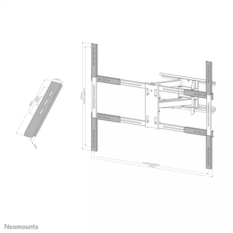 Kit de extensión VESA Neomounts AWLS-950BL1 55-110