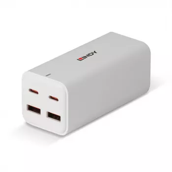 Cargador Lindy 100W 4 puertos USB Type-A y C GaN Interior CA Universal