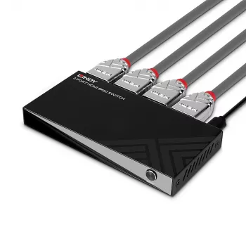 Conmutador HDMI 8K60 Lindy 3 puertos HDMI USB Micro-USB Negro 4320p 48 Gbit/s