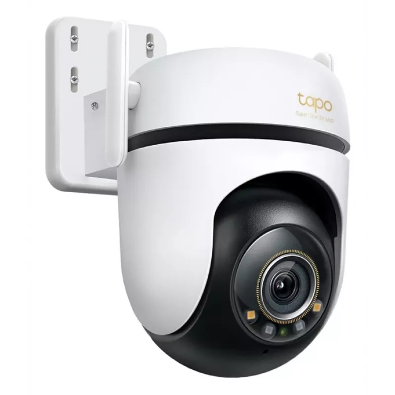 Cámara de seguridad Wi-Fi con giro/inclinación para exterior TP-Link ESPEC.: 3K 5MP (2880x1620), 2,4 GHz, 2 antenas externas, 1 puerto Ethernet, horizontal 360°