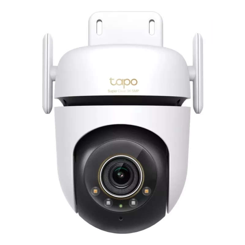 Cámara de seguridad Wi-Fi con giro/inclinación para exterior TP-Link ESPEC.: 3K 5MP (2880x1620), 2,4 GHz, 2 antenas externas, 1 puerto Ethernet, horizontal 360°