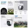 Cámara de seguridad Wi-Fi con giro/inclinación para exterior TP-Link ESPEC.: 3K 5MP (2880x1620), 2,4 GHz, 2 antenas externas, 1 puerto Ethernet, horizontal 360°