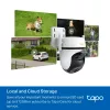 Cámara de seguridad Wi-Fi con giro/inclinación para exterior TP-Link ESPEC.: 3K 5MP (2880x1620), 2,4 GHz, 2 antenas externas, 1 puerto Ethernet, horizontal 360°