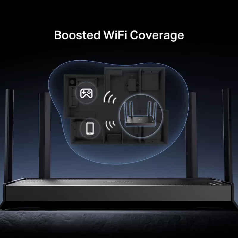 Router Wi-Fi TP-Link Archer BE220 Gigabit Ethernet Banda dual (2,4 GHz / 5 GHz) Negro