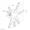 Soporte de montaje en mástil para TV Neomounts FL40-430BL14 25 kg 32-55
