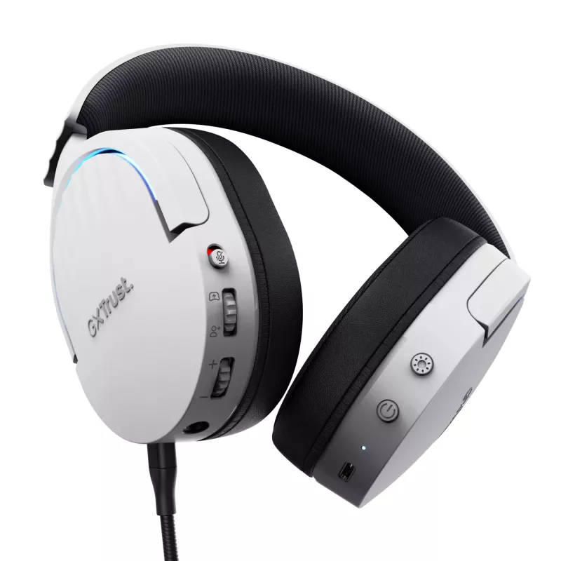 Trust GXT 491W FAYZO auriculares con cable e inalámbricos diadema gaming USB Type-C Bluetooth negro, blanco