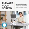 Fellowes soporte para portátil de escritorio – Hana LT soporte para portátil para casa y la oficina – soporte para portátil ajustable con 3 alturas – tamaño máx. de monitor 19 inch, peso máx. 4,5 kg – blanco