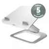 Fellowes soporte para portátil de escritorio – Hana LT soporte para portátil para casa y la oficina – soporte para portátil ajustable con 3 alturas – tamaño máx. de monitor 19 inch, peso máx. 4,5 kg – blanco