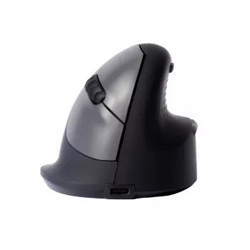 R-Go Tools ratón ergonómico R-Go HE Break con software de pausas, grande (tamaño de mano ≥ 185 mm), para diestros, Bluetooth, negro