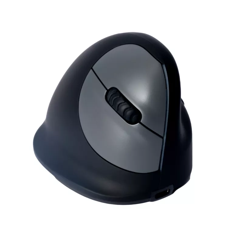 R-Go Tools ratón ergonómico R-Go HE Break con software de pausas, grande (tamaño de mano ≥ 185 mm), para diestros, Bluetooth, negro