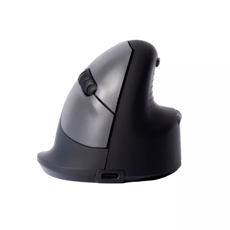R-Go Tools ratón ergonómico R-Go HE Break con software de pausas, mediano (tamaño de mano 165-185 mm), para diestros, Bluetooth, negro