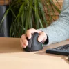 R-Go Tools ratón ergonómico R-Go HE Break con software de pausas, mediano (tamaño de mano 165-185 mm), para diestros, Bluetooth, negro