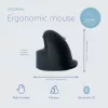 R-Go Tools ratón ergonómico R-Go HE Break con software de pausas, mediano (tamaño de mano 165-185 mm), para diestros, Bluetooth, negro