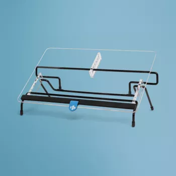 R-Go Tools atril R-Go Flex Read, ergonómico, con reposamuñecas de espuma suave, acrílico transparente