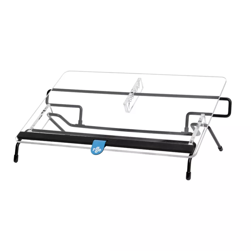 R-Go Tools atril R-Go Flex Read, ergonómico, con reposamuñecas de espuma suave, acrílico transparente