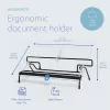 R-Go Tools atril R-Go Flex Read, ergonómico, con reposamuñecas de espuma suave, acrílico transparente