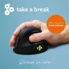 R-Go HE Break ratón vertical ergonómico, pequeño, para diestros, inalámbrico Bluetooth, negro