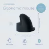 R-Go HE Break ratón vertical ergonómico, pequeño, para diestros, inalámbrico Bluetooth, negro