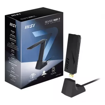 Memoria USB MSI BE6500 WiFi7 USB 3.2 Gen 1 dongle negro