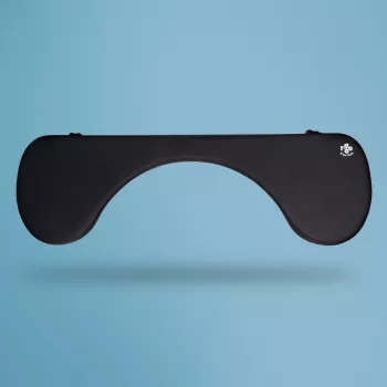 Reposabrazos R-Go Tools R-Go, ergonómico, simétrico, con recorte abdominal, espuma suave, negro