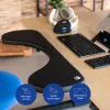 Reposabrazos R-Go Tools R-Go, ergonómico, simétrico, con recorte abdominal, espuma suave, negro