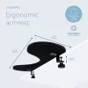 Reposabrazos R-Go Tools R-Go, ergonómico, simétrico, con recorte abdominal, espuma suave, negro