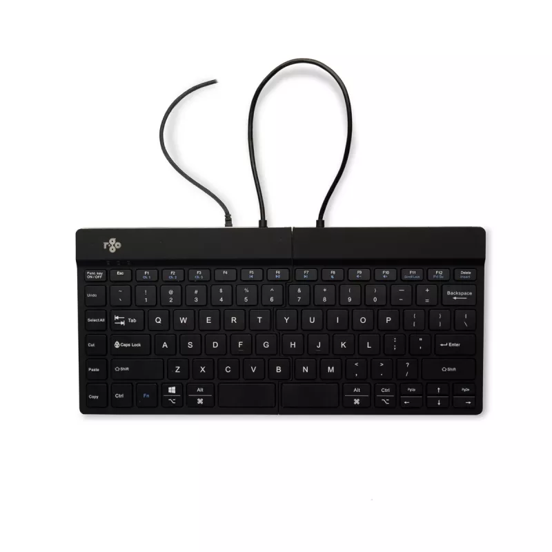Teclado ergonómico R-Go Tools R-Go Split Break v2 con software Break, teclado dividido ergonómico, QWERTY (US), con cable, negro