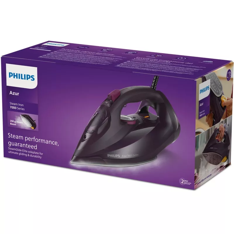 Plancha Philips 7000 Series DST7061/30 plancha de vapor suela SteamGlide Elite 3000 W Lila
