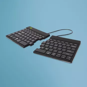 Teclado ergonómico R-Go Tools R-Go Split Break con software de pausas, teclado dividido ergonómico, QWERTY (US), Bluetooth, negro