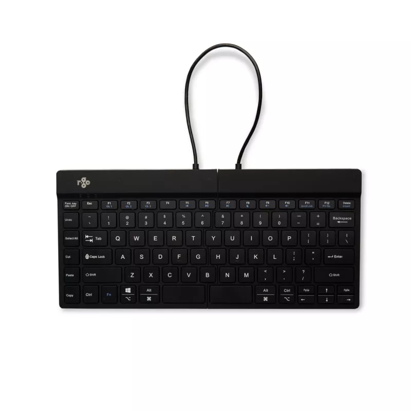 Teclado ergonómico R-Go Tools R-Go Split Break con software de pausas, teclado dividido ergonómico, QWERTY (US), Bluetooth, negro